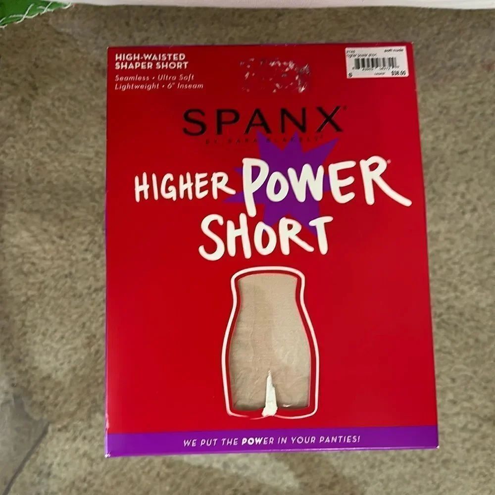 NWT Spanx Higher Power Short High Waisted Shaper Short- soft nude